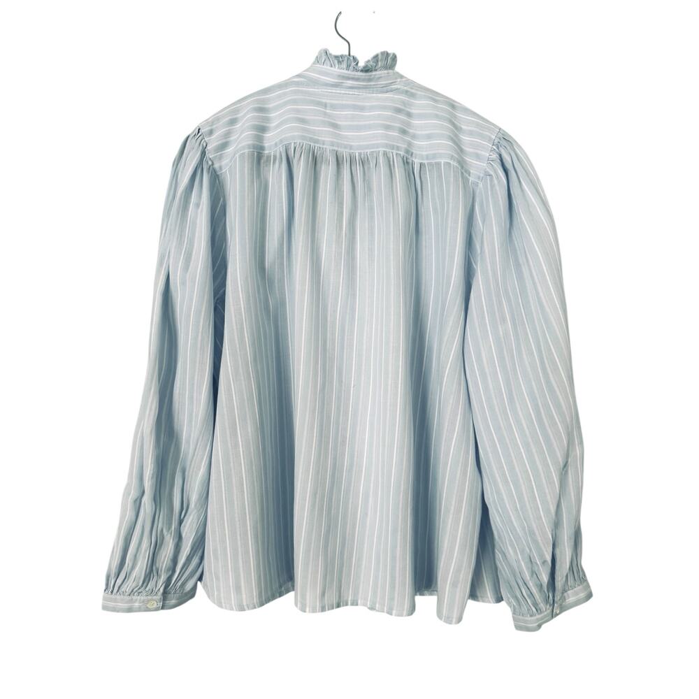 NWT Madewell Ruffled Popover Top in Stripe Size XL - Picture 9 of 10